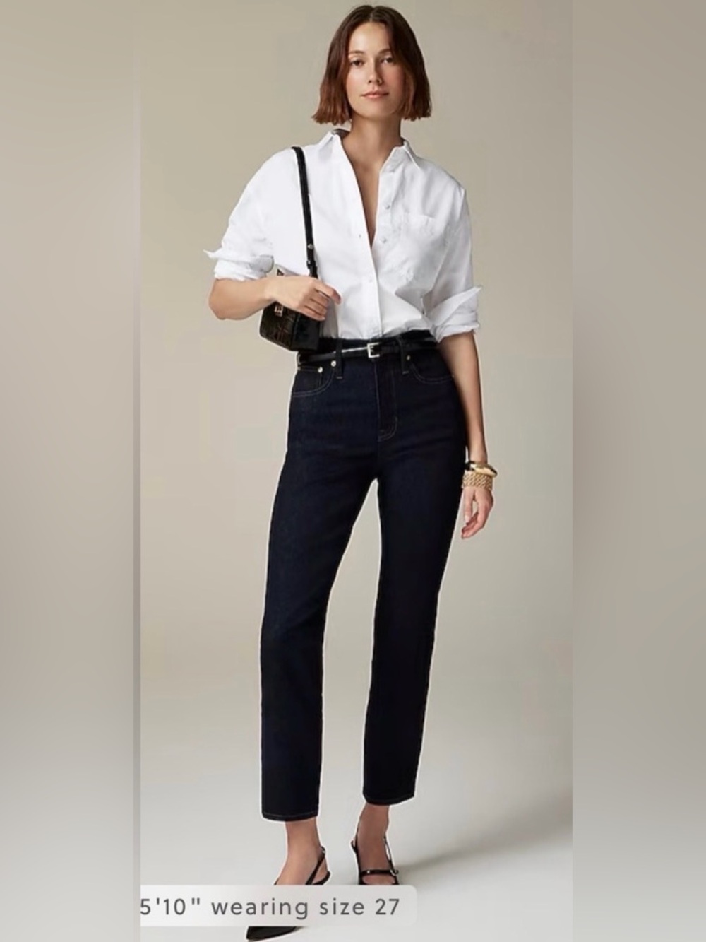 J.Crew Curvy high-rise slim jean in 2003 super stretch in rinse wash